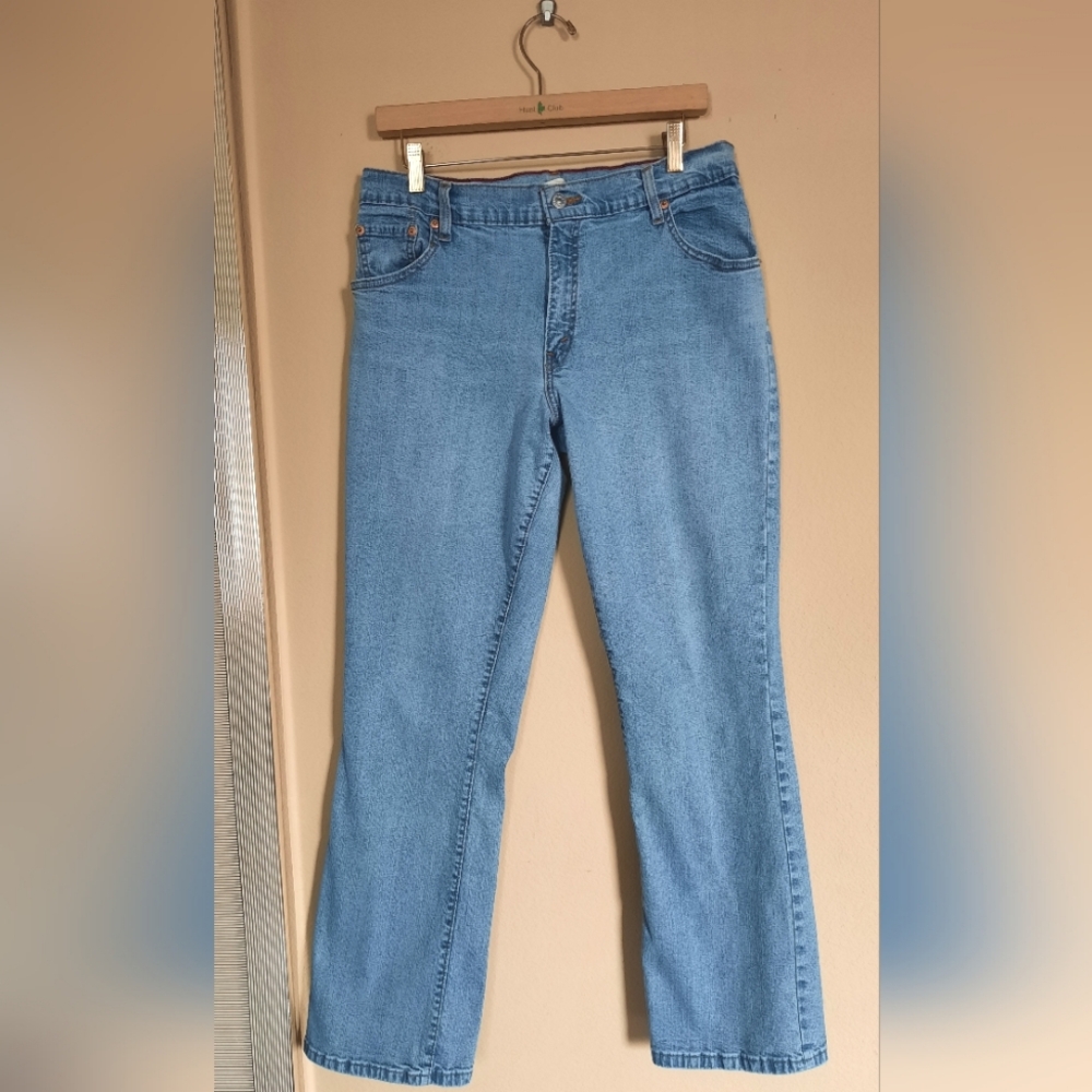 Levis Y2k Bootcut Low Rise Light Medium Wash Denim Jeans 550 Relaxed Fit